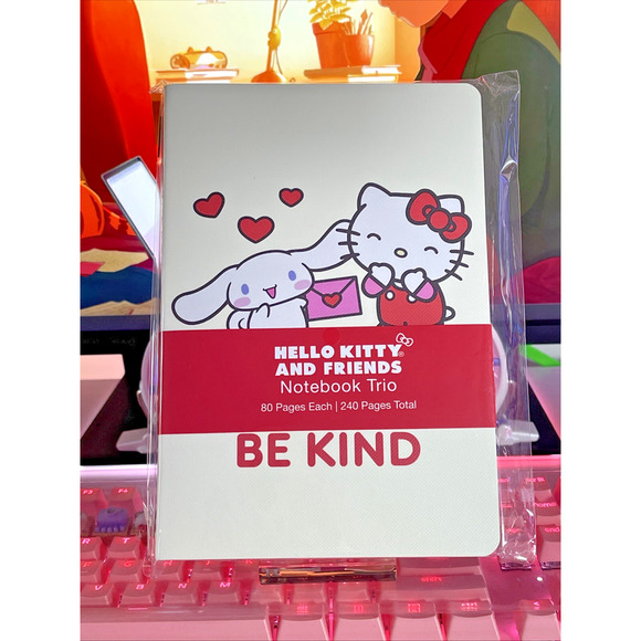 Sanrio Other - Hello Kitty & Friends Valentine Notebook Love Notes 3 Trio 80 Pages 2024 Sanrio